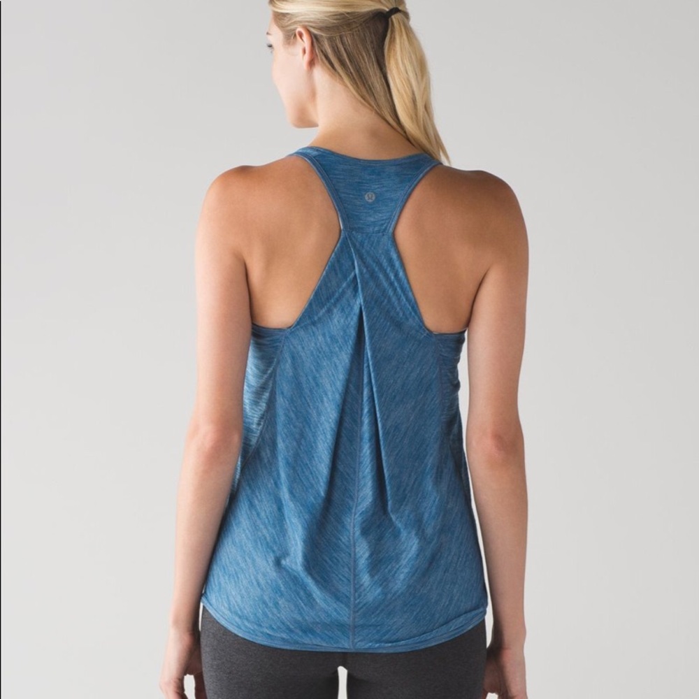 Lululemon Essential Tank Heathered Jet Set Blue